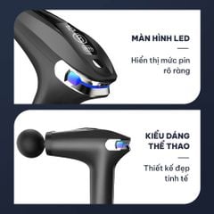 Máy massage cầm tay chính hãng GOODFIT GF01MG có tay cầm trợ lực có thể tháo rời