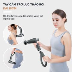 Máy massage cầm tay chính hãng GOODFIT GF01MG có tay cầm trợ lực có thể tháo rời