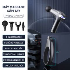 Máy massage cầm tay chính hãng GOODFIT GF01MG có tay cầm trợ lực có thể tháo rời