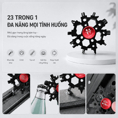 Con Quay Đa Năng Spinner iRace Kiêm Cờ Lê Bông Tuyết 23 Trong 1