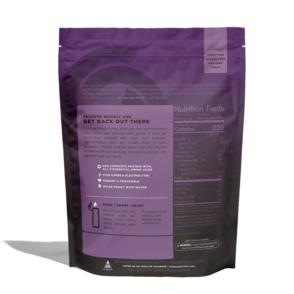 Bột Phục Hồi Sau Khi Tập Tailwind Recovery Mix 20 lần dùng - 4 mùi