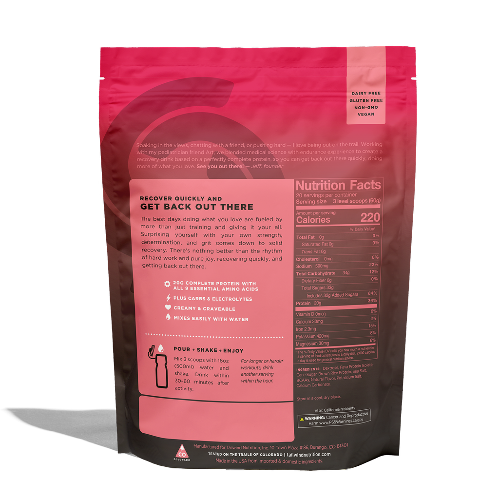 Bột Phục Hồi Sau Khi Tập Tailwind Recovery Mix 20 lần dùng - 4 mùi