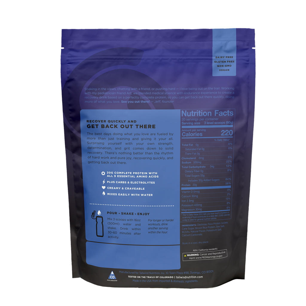 Bột Phục Hồi Sau Khi Tập Tailwind Recovery Mix 20 lần dùng - 4 mùi