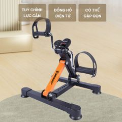 Xe đạp gấp gọn mini tập thể dục tại nhà, có đồng hồ điện tử GoodFit GF006MB