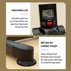 Xe đạp gấp gọn mini tập thể dục tại nhà, có đồng hồ điện tử GoodFit GF006MB