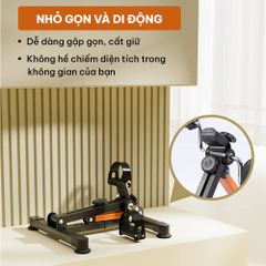 Xe đạp gấp gọn mini tập thể dục tại nhà, có đồng hồ điện tử GoodFit GF006MB