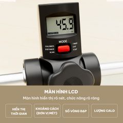 Xe đạp gấp gọn mini tập thể dục tại nhà, có đồng hồ điện tử GoodFit GF006MB