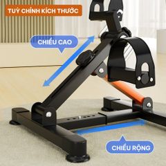 Xe đạp gấp gọn mini tập thể dục tại nhà, có đồng hồ điện tử GoodFit GF006MB