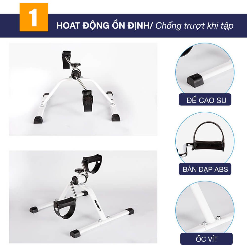 Xe đạp thể dục mini tại nhà gấp gọn GoodFit GF003MB