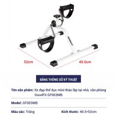 Xe đạp thể dục mini tại nhà gấp gọn GoodFit GF003MB