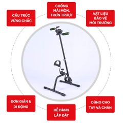 Xe đạp thể dục tại nhà, tập chân tập tay phục hồi chức năng GoodFit GF004PE