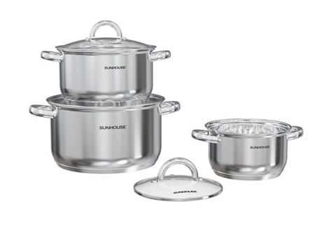 BỘ NỒI INOX 3 ĐÁY SUNHOUSE SH361