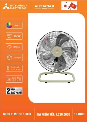 Quạt bàn Mitsuheavy Mitsu-1803K