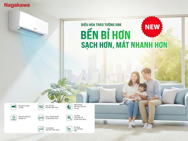 Điều hòa treo tường 1 chiều Nagakawa NS-C09R2U86