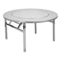 Bàn inox SUPER xoay 1m4 chân xếp 304 Quy Phúc 1000003459