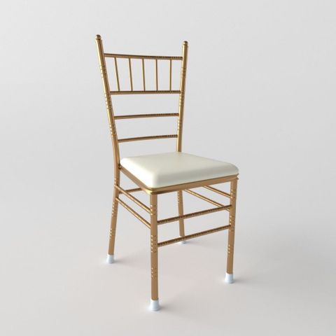 Ghế sắt nhũ vàng DELI Bamboo - Da bò Quy Phúc 1000000409