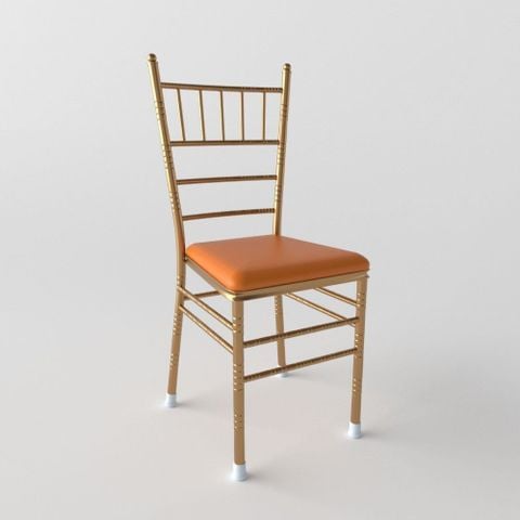 Ghế sắt nhũ vàng DELI Bamboo - Da bò Quy Phúc 1000000409