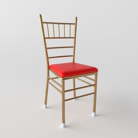 Ghế sắt nhũ vàng DELI Bamboo - Da bò Quy Phúc 1000000409