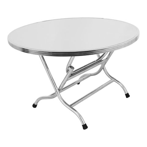 Bàn inox WIN 1m0 cạnh tròn chân lùn Quy Phúc 1000000049