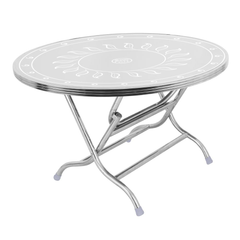 Bàn inox FELIX 1m4 6U 304/201 cạnh vuông - Chiếc lá Quy Phúc 1000003854