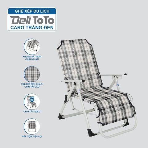 Ghế xếp du lịch DELI TOTO - Caro lớn Quy Phúc 1000002446