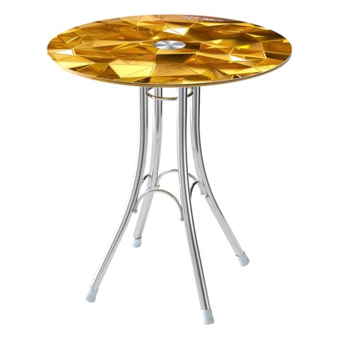 Bàn kính Deli 6 tấc tròn chân Eiffel Quy Phúc 1000001377