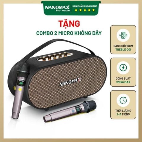 Loa Karaoke Xách Tay Nanomax K-08 120w