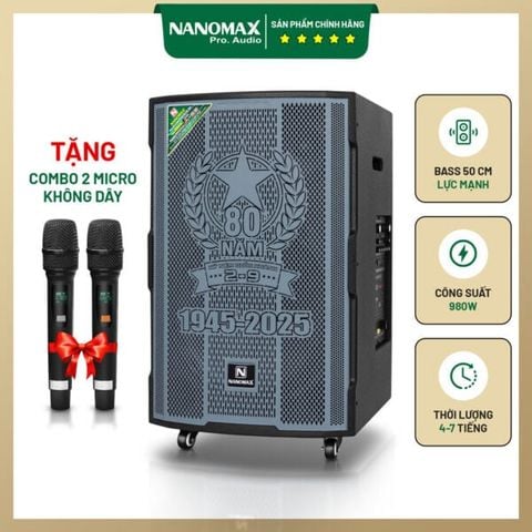 Loa Kéo Nanomax 5 tấc A-29 980w Karaoke