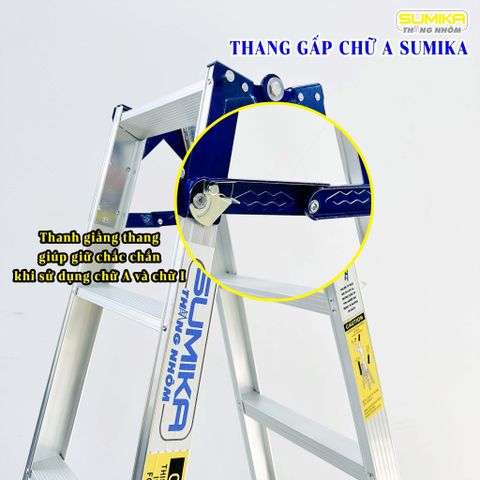 Thang nhôm xếp chữ A Sumika SKD504, chiều cao 1.2M+1.2M Đà Nẵng