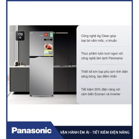 Tủ lạnh Panasonic Inverter 170 lít NR-BA190PPVN Đà Nẵng