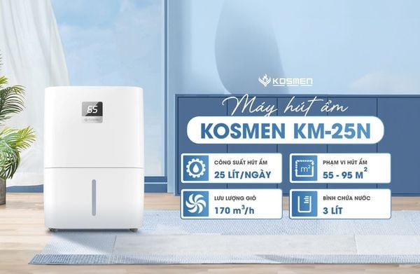 Máy hút ẩm Kosmen KM-25N 25 lít/ngày – WiFi giá sỉ