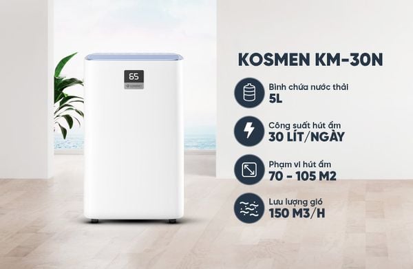 Máy hút ẩm lọc không khí Kosmen KM-30N 30 lít/ngày Đà Nẵng