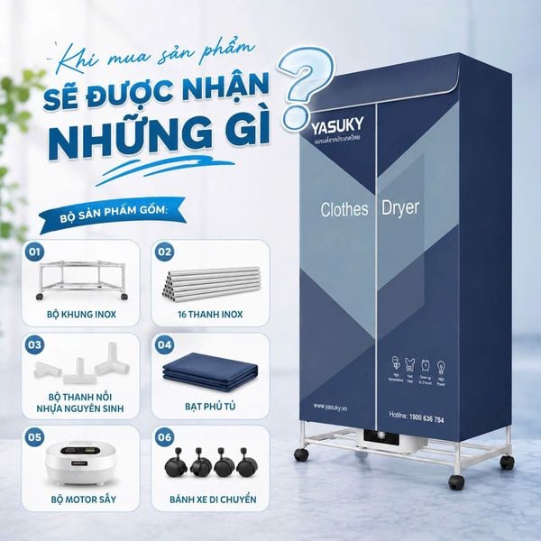 Tủ Sấy Quần Áo Yasuky YK-170 2400W Đà Nẵng