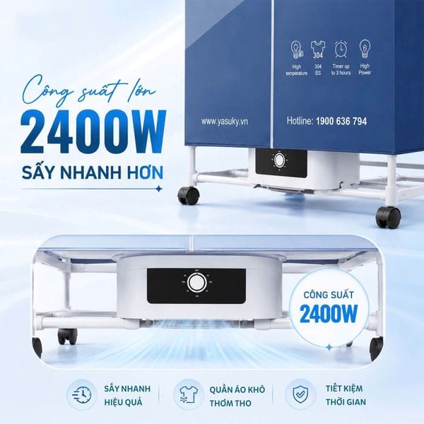 Tủ Sấy Quần Áo Yasuky YK-170 2400W Đà Nẵng