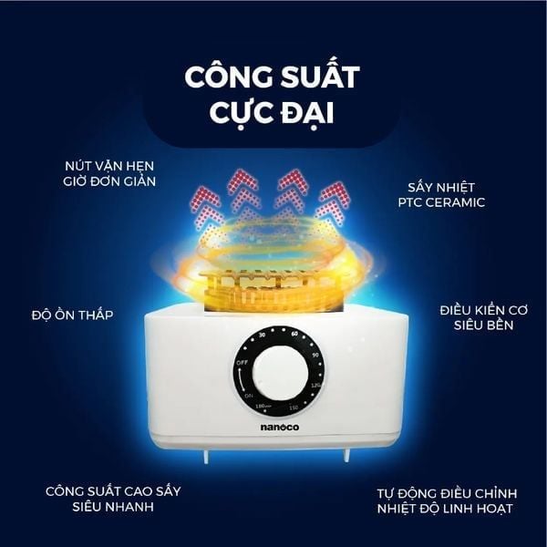 Tủ sấy quần áo Nanoco NCD2207 2200W 50kg Đà Nẵng