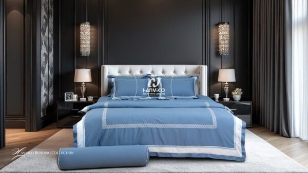 Bộ ga phủ thêu Blue Sky – BSM133 hanvico
