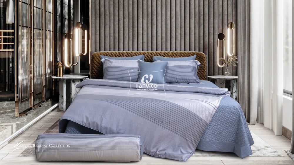 Bộ ga gối Blue Sky Tencel – DLS228 Hanvico