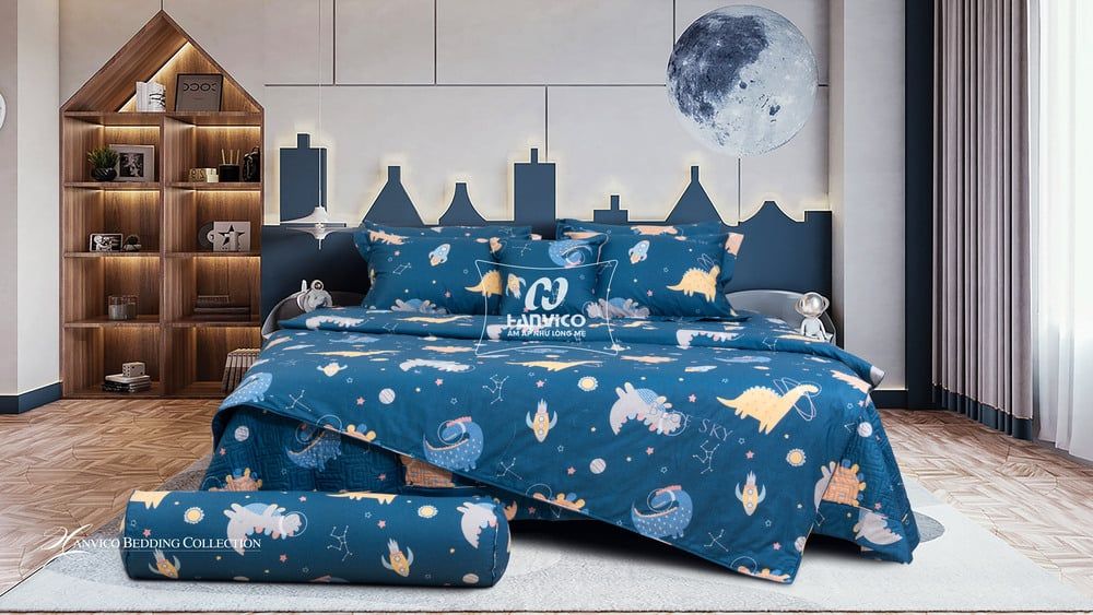 Bộ ga gối Blue Sky Tencel – DLS235 Hanvico