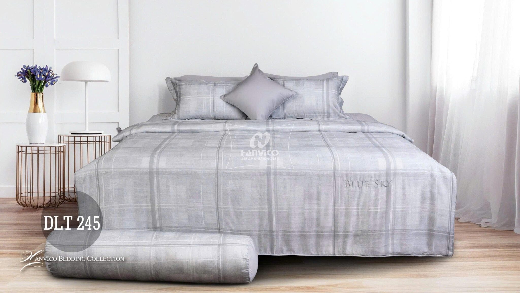 Bộ ga gối Blue Sky Tencel – DLT245 Hanvico