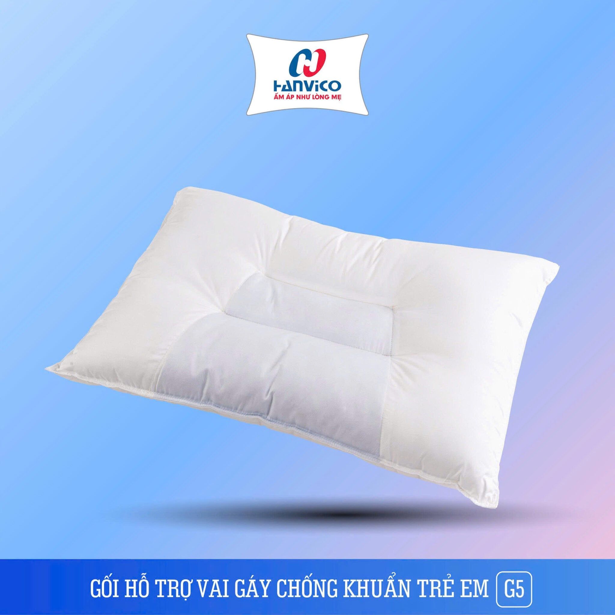 Gối Hỗ Trợ Vai Gáy Chống Khuẩn Trẻ Em G5 35X50CM  hanvico