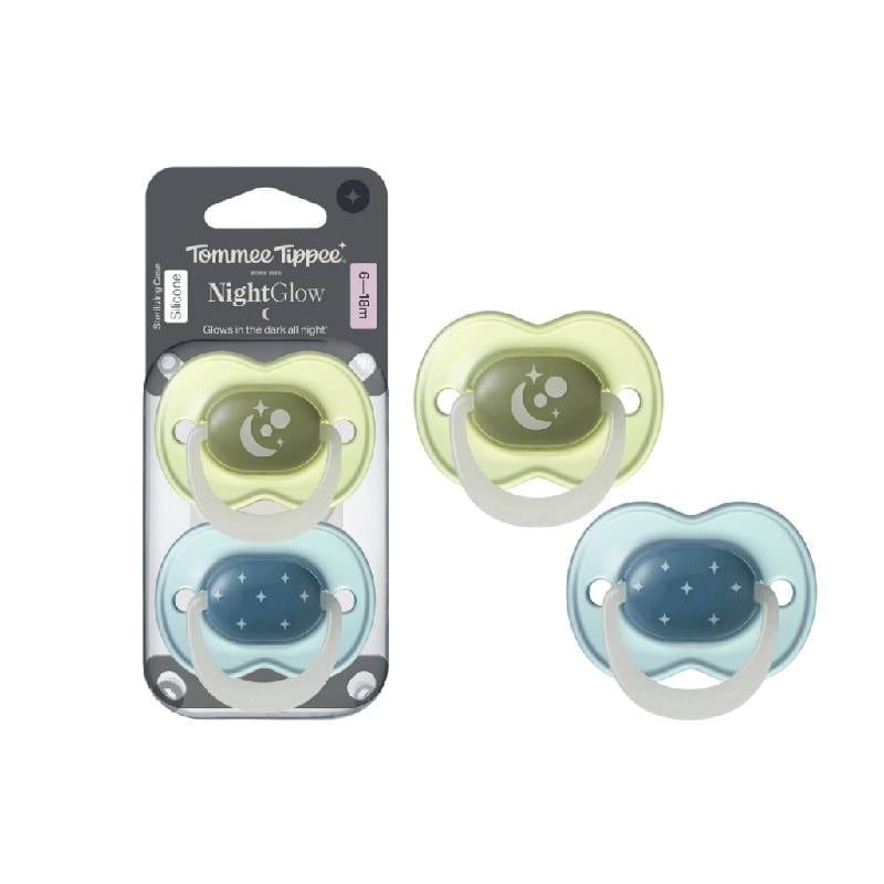 TY NGẬM DẠ QUANG CHO BÉ TOMMEE TIPPEE 6-18 THÁNG (VỈ ĐÔI)