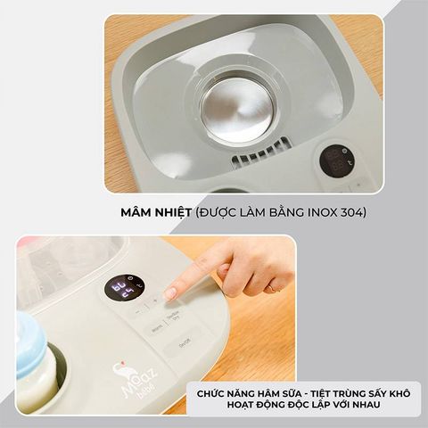 Máy tiệt trùng sấy khô và hâm sữa đa năng Moaz BéBé MB-005