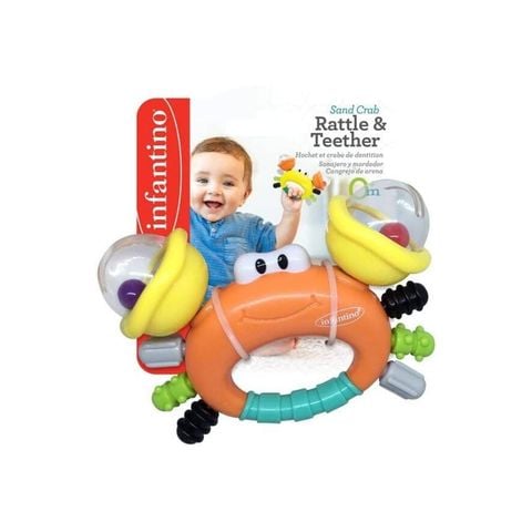 Gặm nướu Infantino hình cua - Sand Crab Rattle Teether