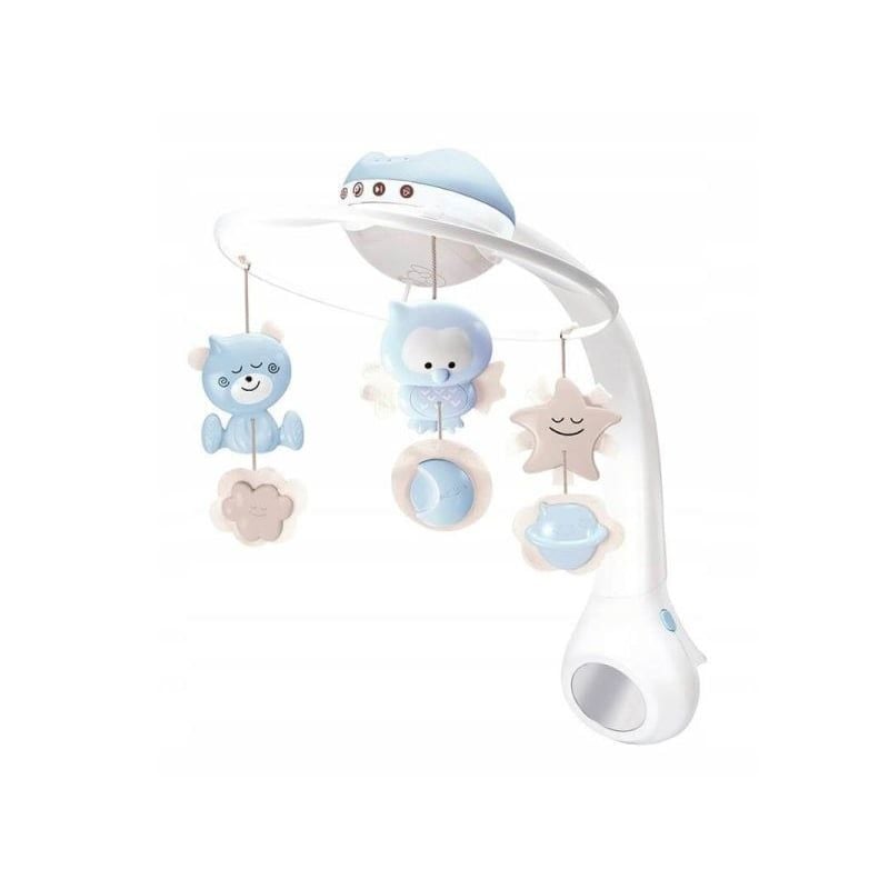 ĐÈN NGỦ KÈM ĐỒ CHƠI TREO CŨI 3 TRONG 1 MÀU XANH DƯƠNG INFANTINO - 3 IN 1 PROJECTOR MUSICAL MOBILE (BLUE)