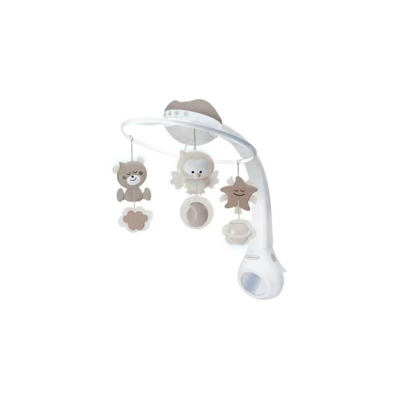 ĐÈN NGỦ KÈM ĐỒ CHƠI TREO CŨI INFANTINO 3 TRONG 1 MÀU XÁM - 3 IN 1 PROJECTOR MUSICAL MOBILE (ERCU)