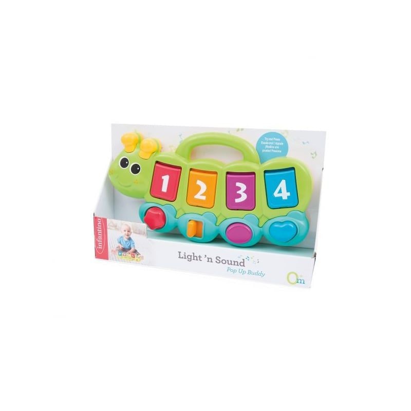 ĐỒ CHƠI HÌNH CHÚ SÂU PHÁT NHẠC INFANTINO - LIGHT 'N SOUND POP UP BUDDY