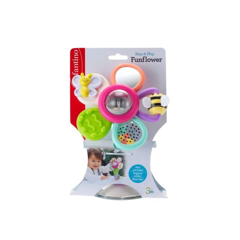 ĐỒ CHƠI HÌNH BÔNG HOA QUAY VÒNG CÓ ĐẾ DÍNH INFANTINO - STAY & PLAY FUNFLOWER