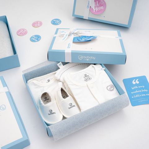 Gift Set Full moon Bu Baby Trắng - Ghi