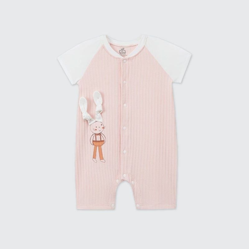 BODY CỘC TAY LA POMME RAGLAN BẠN THỎ TAI DÀI HỒNG
