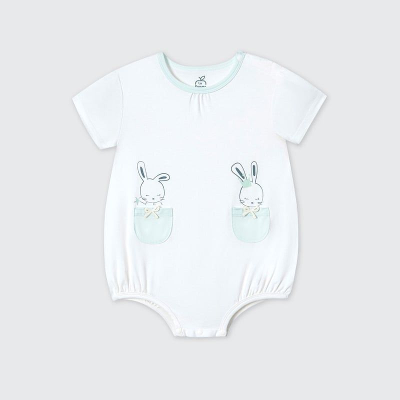 BODY CỘC TAY LA POMME BÈO NHÚN PHỐI MÀU - XANH